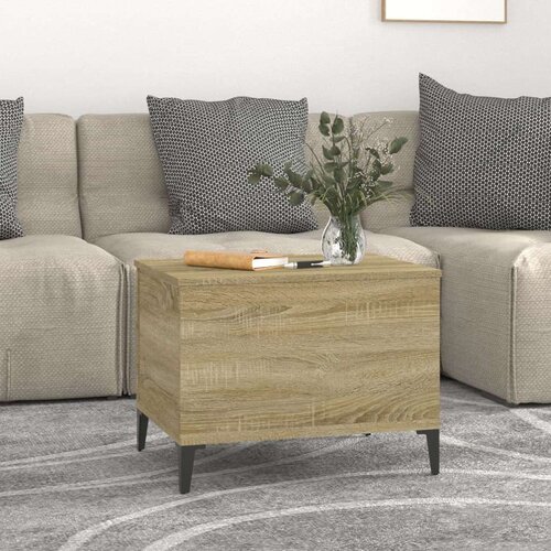  Stolić za kavu boja hrasta 60 x 44 5 x 45 cm konstruirano drvo Slike