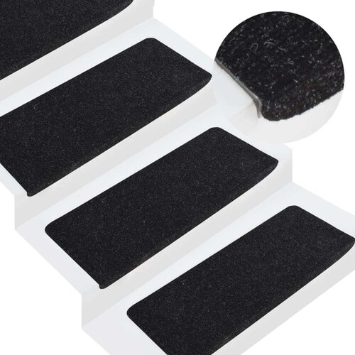  Samoljepljivi otirači za stepenice 15kom 65x24 5x3 5cm antracit Slike