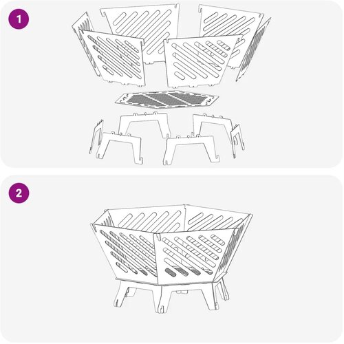  Kamin Crna 60 x 53 x 30 cm Čelik - Čelik Cijene