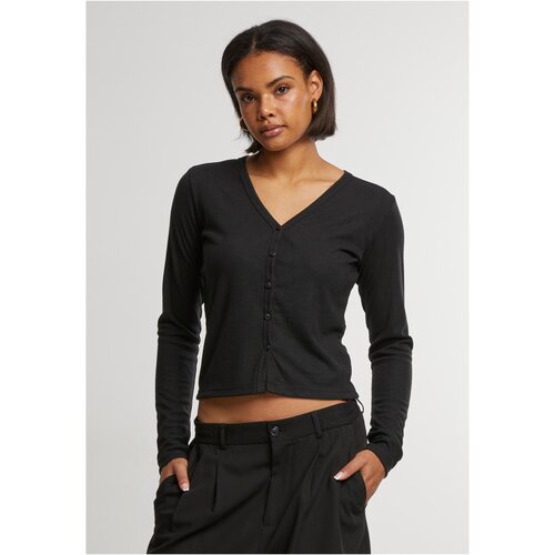 Urban Classics Women&amp;#039;s ribbed cardigan black Slike