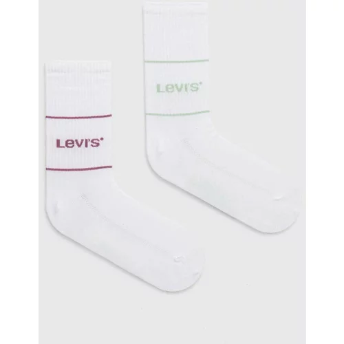 Levi's Nogavice 2-pack bela barva