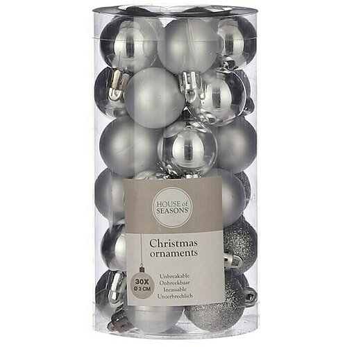  kuglica za božićno drvce (srebrne boje, plastika, promjer: 3 cm, 30 kom) Cijene