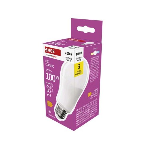  LED žarnica Classic A60 / E27 / 13 W (100 W) / 1521 lm / Nevtralna bela Slike