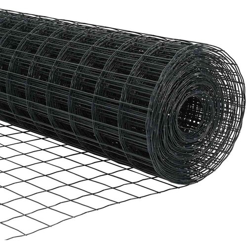 Euro ograda s postom 10 x 1,5 m Čelik premazan PVC-om Siva Slike
