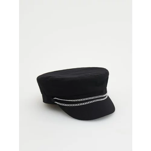Reserved kapa baker boy z verižico - črna