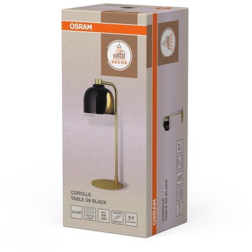 Osram Stona lampa DECOR COROLLE 1xG9/20W/230V crna/zlatna Slike