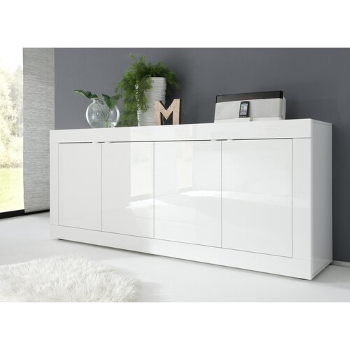 LC Mobili bela visoki sijaj komoda s 4 vrati basic 209015-08 Cene