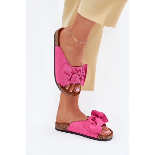 Boto Women's Cork Sole Slippers With Bow Fuchsia Seressa Cene