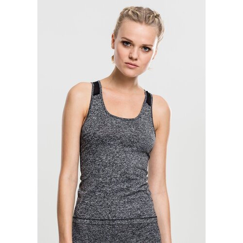 UC Ladies Women&amp;#039;s Active Melange Workouts Top Charcoal/White/Black Slike