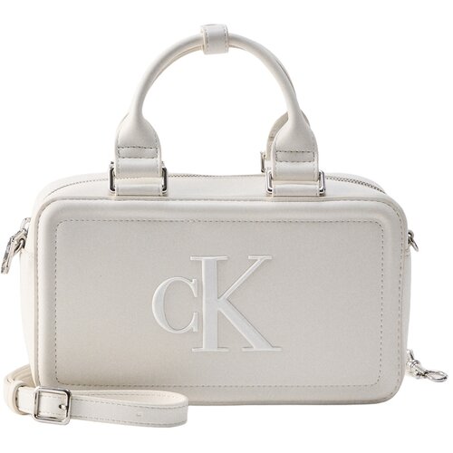 Calvin Klein Ručna torbica 'BOLD CK ELONGATED' bijela Cijene