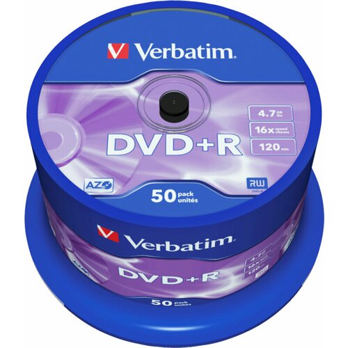 Verbatim DVD+R AZO Matt Silver 4,7GB 16x 50pcs 43550 Slike