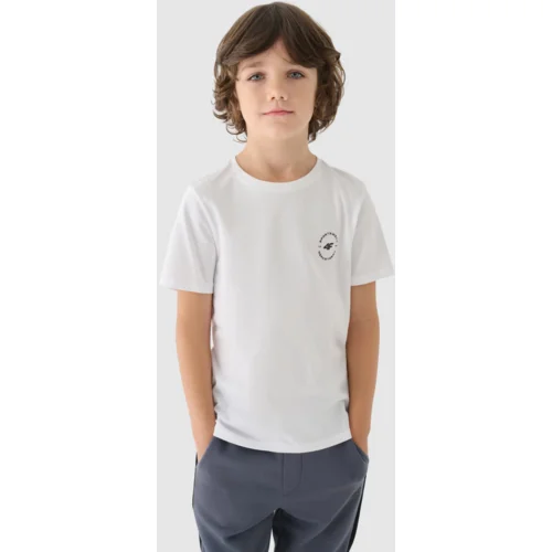 4f Smooth Cotton Boys T-shirt Regular White JWAW24TTS