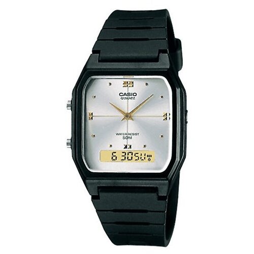 Casio Mu&amp;scaron;ki sat AW-48HE-7A, Kvarcni mehanizam, Srebrno kući&amp;scaron;te, Crni Slike