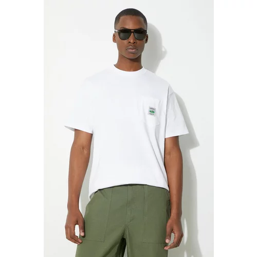 Carhartt WIP Pamučna majica S/S Field Pocket T-Shirt za muškarce, boja: bijela, s aplikacijom, I033265.02XX
