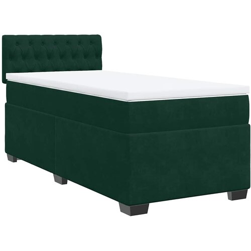 Box spring krevet s madracem tamnozeleni 90x190 cm bar&amp;scaron;unasti Slike