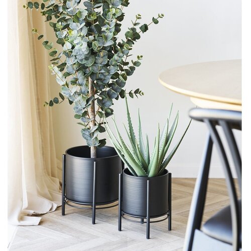 House Nordic Metalne navlake za tegle u kompletu 2 kom &amp;oslash; 25 cm Svarta &amp;ndash; Slike