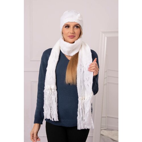 Kesi Ladies set with scarf Dorota K366 white Cene