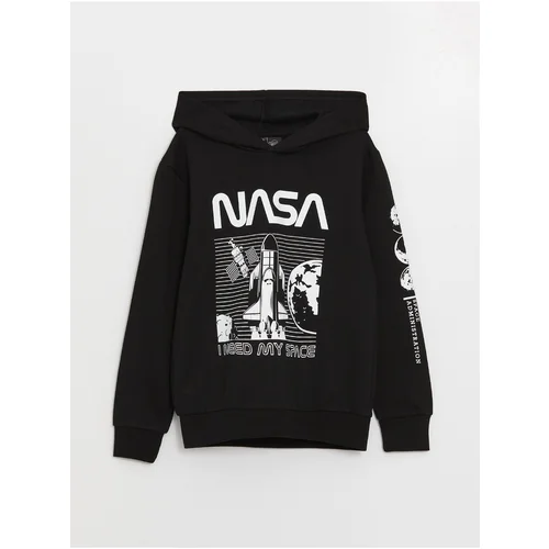 LC Waikiki Boys' Nasa Printed Long Sleeve Hoodie