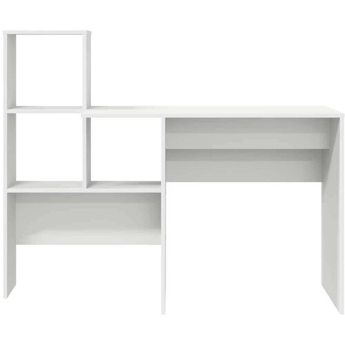 VidaXL Stol s policom Bijelo 131.5 x 50 x 106.5 cm Konstruirano drvo Slike