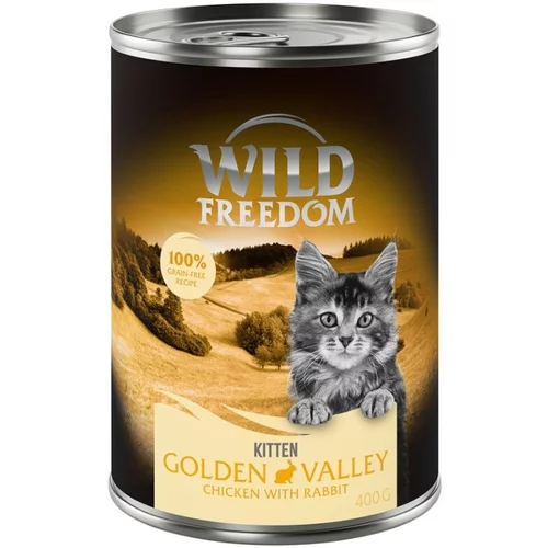 Wild Freedom Kitten 12 x 400 g - Golden Valley - kunić i piletina