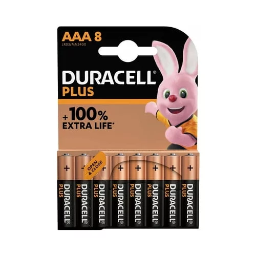 Duracell Baterije Plus AAA (MN2400/LR03) - paket 8 kom.