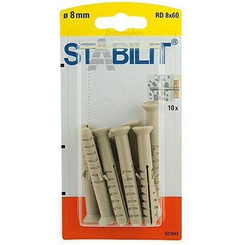 STABILIT Univerzalni vijci za sve namjene (Promjer tiple: 8 mm, Duljina tiple: 60 mm, Plastika, 10 Kom.) Slike