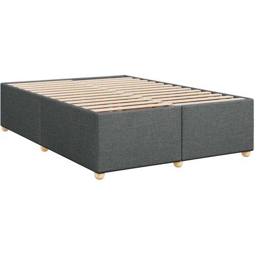 VidaXL Okvir kreveta s oprugama i madrac svjetlosivi 140x200cm tkanina Slike