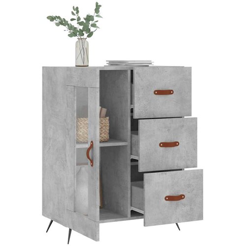  Komoda siva boja betona 69,5x34x90 cm od konstruiranog drva Slike