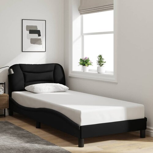 Furnova posteljni okvir brez vzmetnice Črna 90x200 cm Tkanina, (21938684) Slike