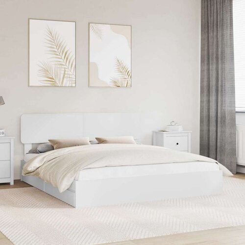  Krevet s od storage Bijelo 180 x 200 cm Konstruirano drvo Cene