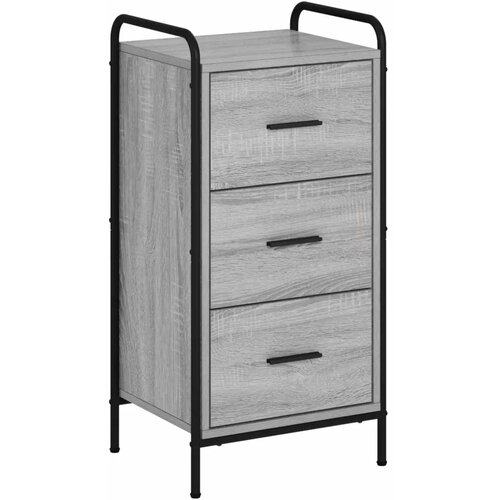  Kreveta Siva Sonoma 97 x 33 x 81 cm Konstruirano drvo - Siva Sonoma s 3 ladice 73 x 33 x 81 cm Cijene