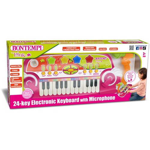 Bontempi klaviature z mikrofonom roza Cene