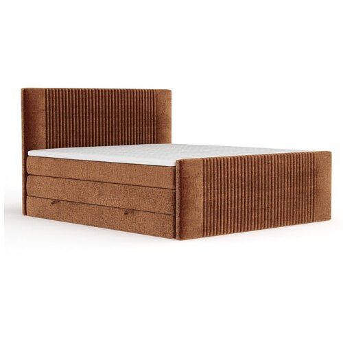 Maison de Rêve Oranžna boxspring postelja s prostorom za shranjevanje 140x200 cm Bergamo &ndash; Cene