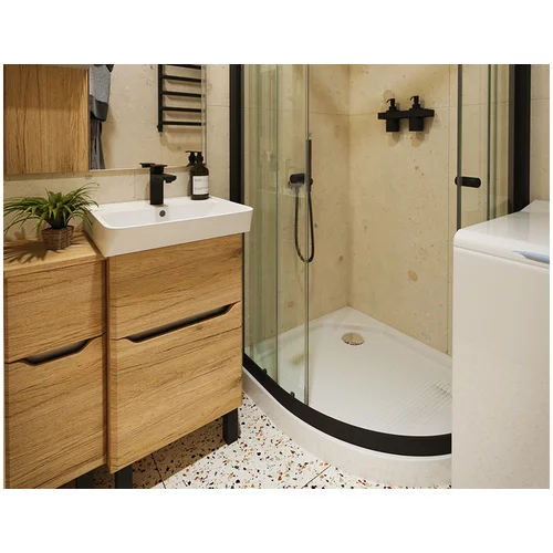 Tboss kopalniška omarica z umivalnikom Pixi 45 cm hrast