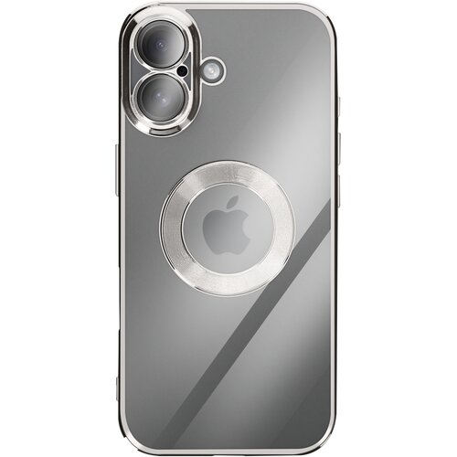 AVIZAR Ovitek za iPhone 17 s Kromiranim Robom iz Mehkega Silikona, Srebrna, (5000190655) Cene
