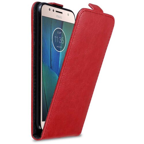Cadorabo Ohi&scaron;je, združljivo z Motorola MOTO G5S PLUS v rdeče jabolko - Za&scaron;čitni ovitek v obliki flipa z magnetnim zapiranjem, (20564318) Cene