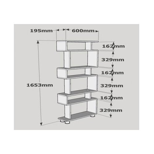 Hanah home blok white walnut Slike