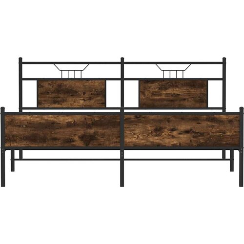 VidaXL metalni okvir kreveta bez madraca boja hrasta 180x200 cm Slike