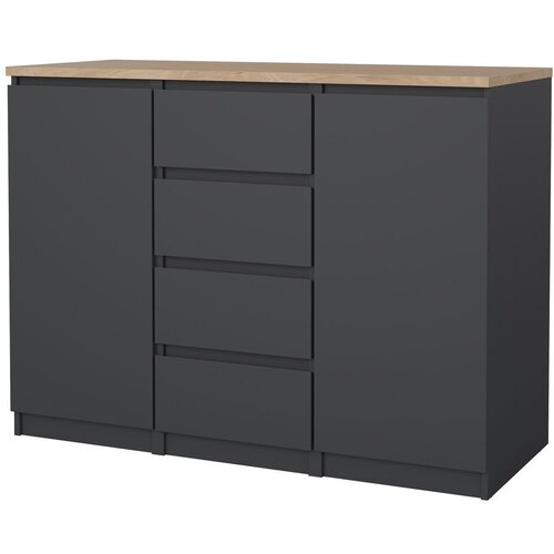Tvilum Temno siva komoda 121x91x50 cm Naia &amp;ndash; Slike