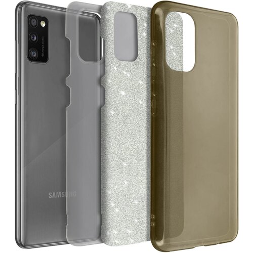 AVIZAR Ohišje za Samsung Galaxy A41 Bleščice, silikonski gel s trdo plastjo, Zlata, (5000011848) Cene