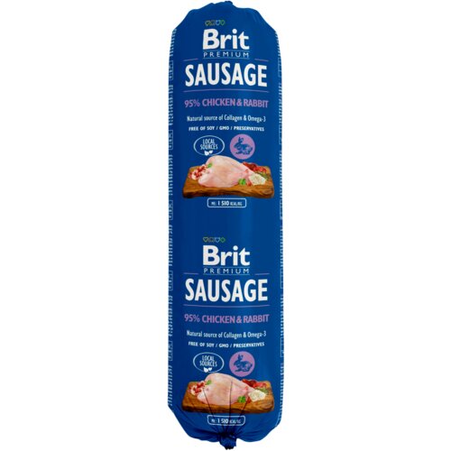 BRIT Premium by Nature kobasica za pse s piletinom i kunićevinom 800 g Cene
