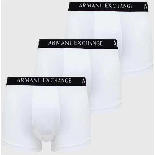 Armani_Exchange Boksarice 3-pack moški, bela barva