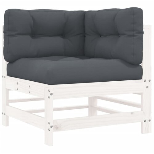 Maison Chic Kotni kavč - Sofa - Kanape z blazinami bela trdna borovina, (21726858) Cene