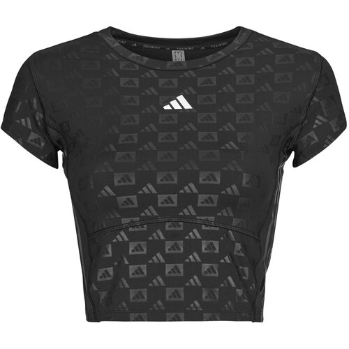 Adidas Hyperglam Training Emboss T-Shirt Crna Cijene