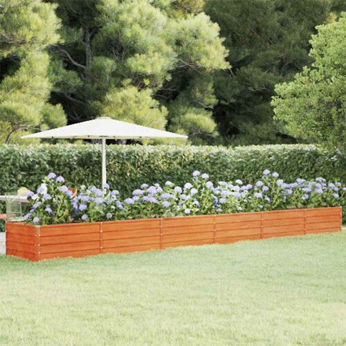  Povi&scaron;ena vrtna gredica boja hrđe 600 x 80 x 45 cm čelik COR-TEN Cijene