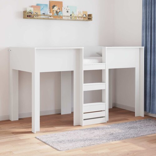 Krevet na kat za djecu Bijelo 75 x 190 cm Konstruirano drvo Cene