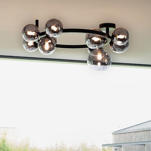 Ideal Lux led plafonski luster perlage 10xG9/3W/230V, prečnik 70 cm, crna/zadimljena Slike