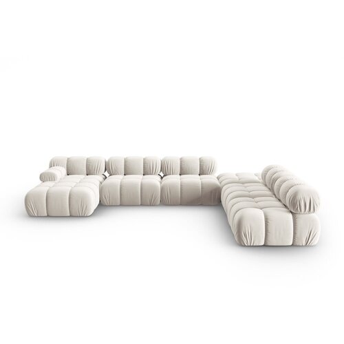 Micadoni Home bež žametna sedežna garnitura 379 cm bellis – Cene