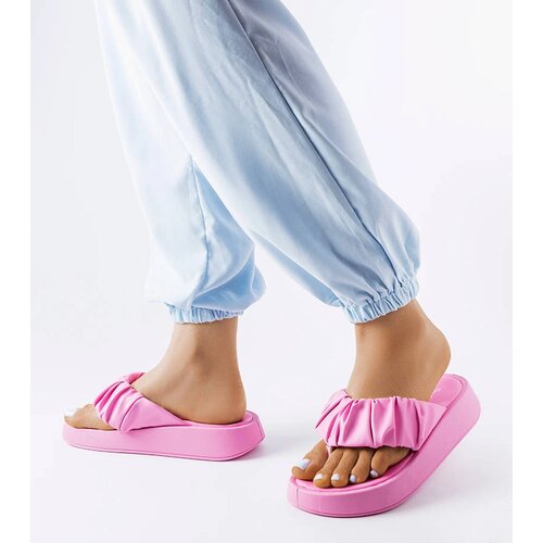 Gemre Pink flip-flops with ruching Filena Cene