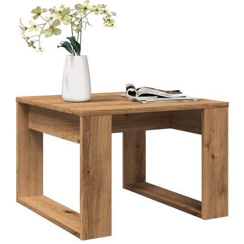 vidaXL Stranska mizica artisan hrast 50x50x35 cm inženirski les Cene